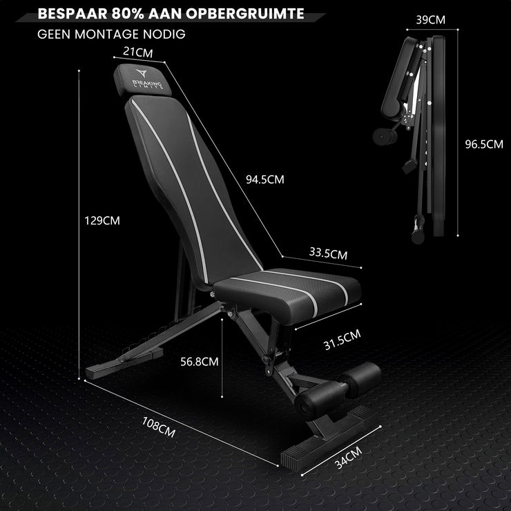 bench press met verlengstuk groot 
