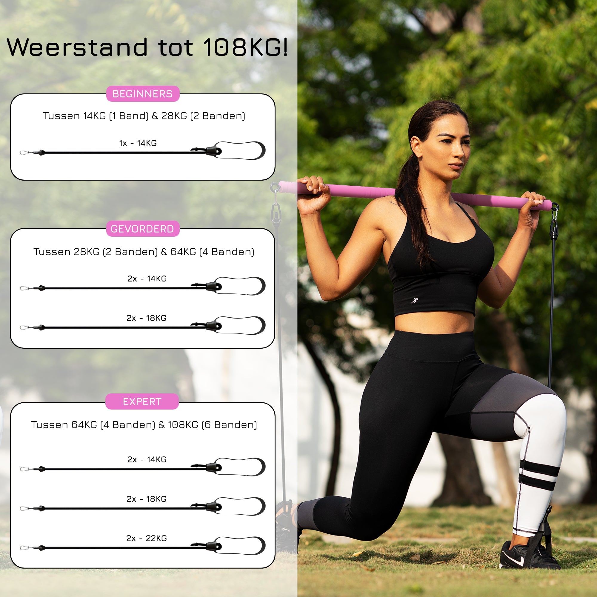 Pilates Bar Thuisworkout #kleur_roze
