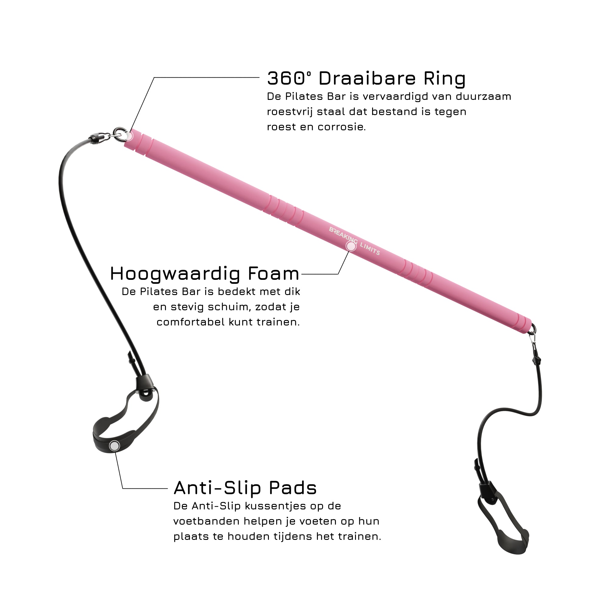 Pilates Bar Set Details #kleur_roze