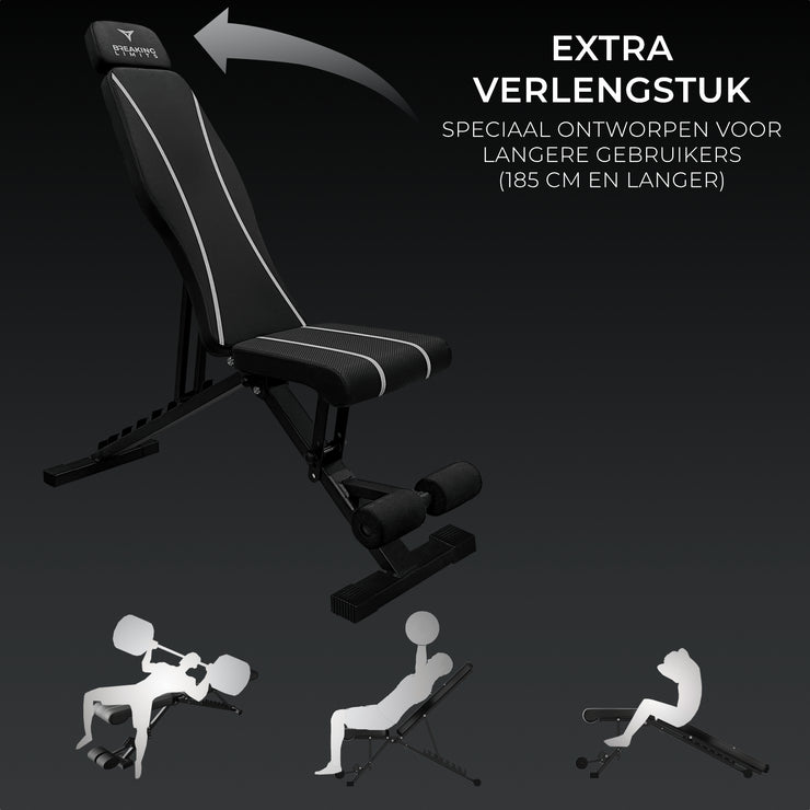 breaking limits fitnessbank met verlengstuk groot 